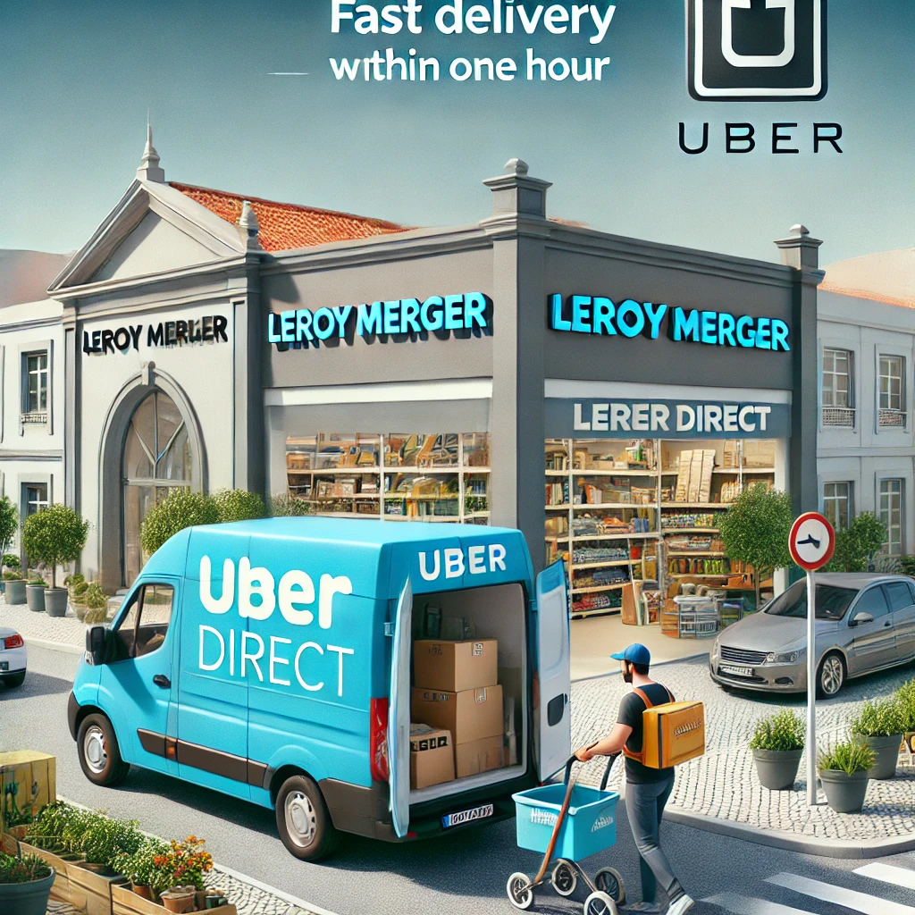 Leroy Merlin Portugal livre en 1h avec Uber Direct